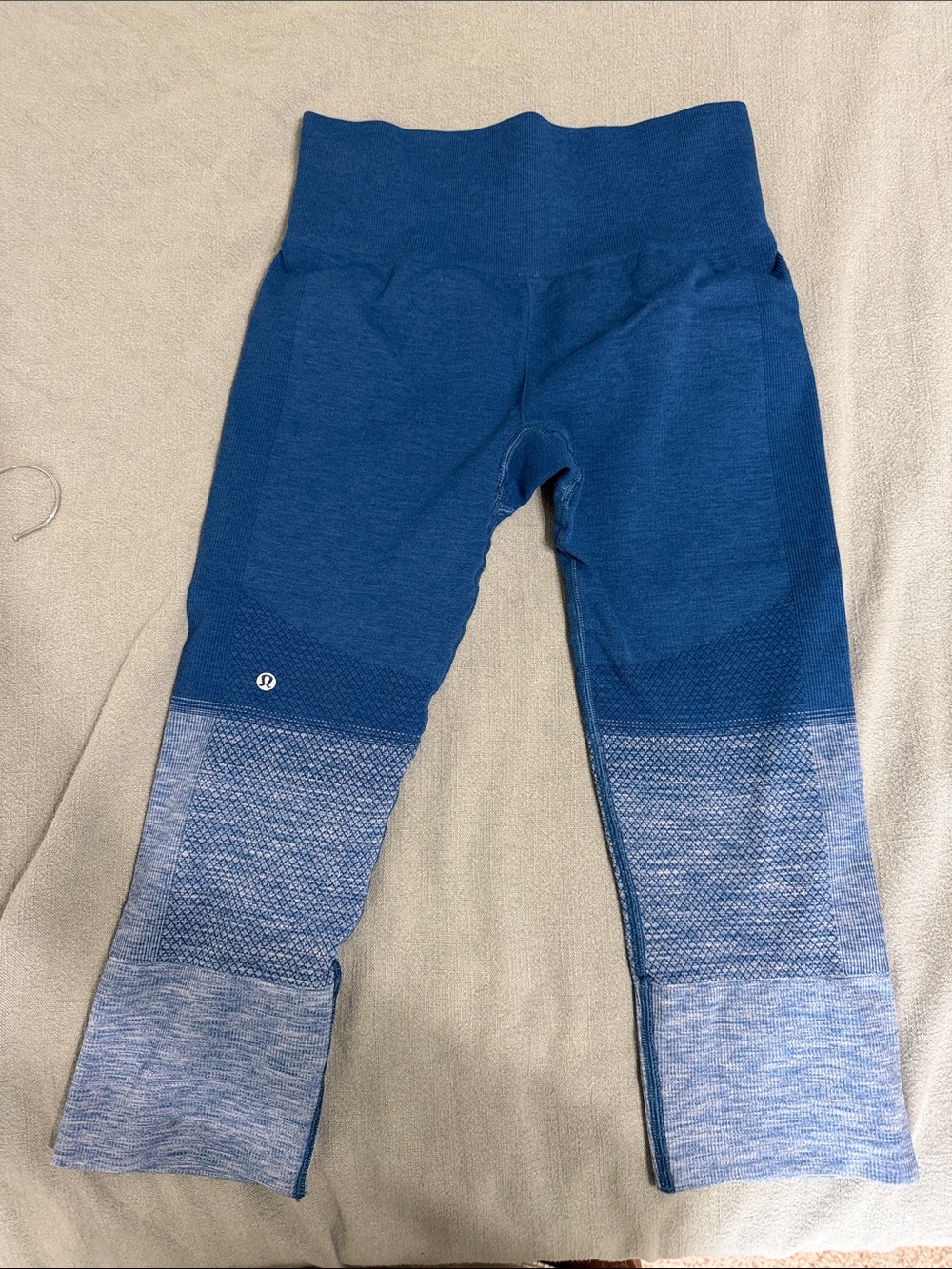 lululemon athletica Girls' Two-Tone Blue Seamless Leggings